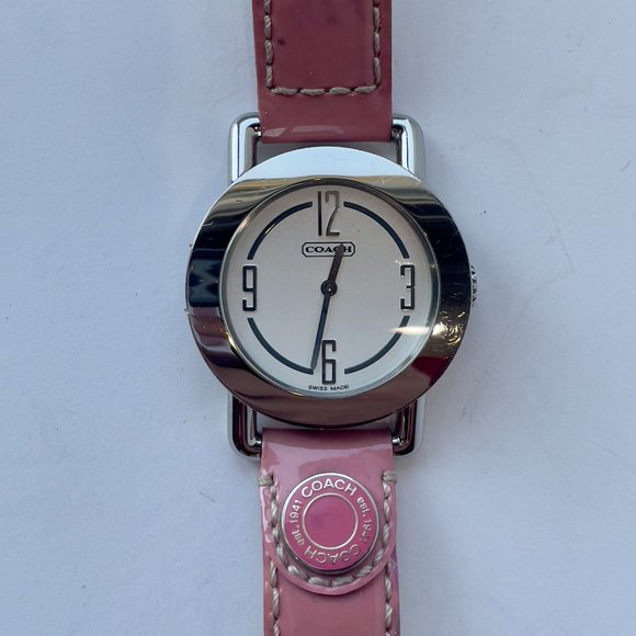 Coach Watch 0238 Pink Leather Band Genuine Leather - Picture 2 of 10
